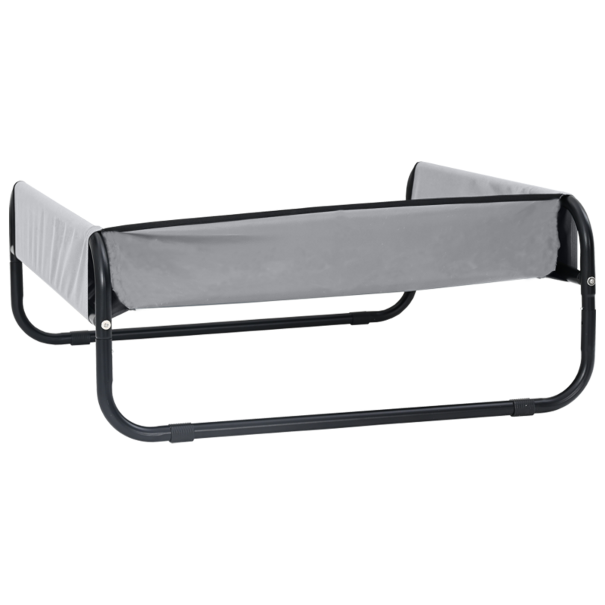 VIDAXL Lit pour chien surélevé Gris clair L tissu Oxford et acier