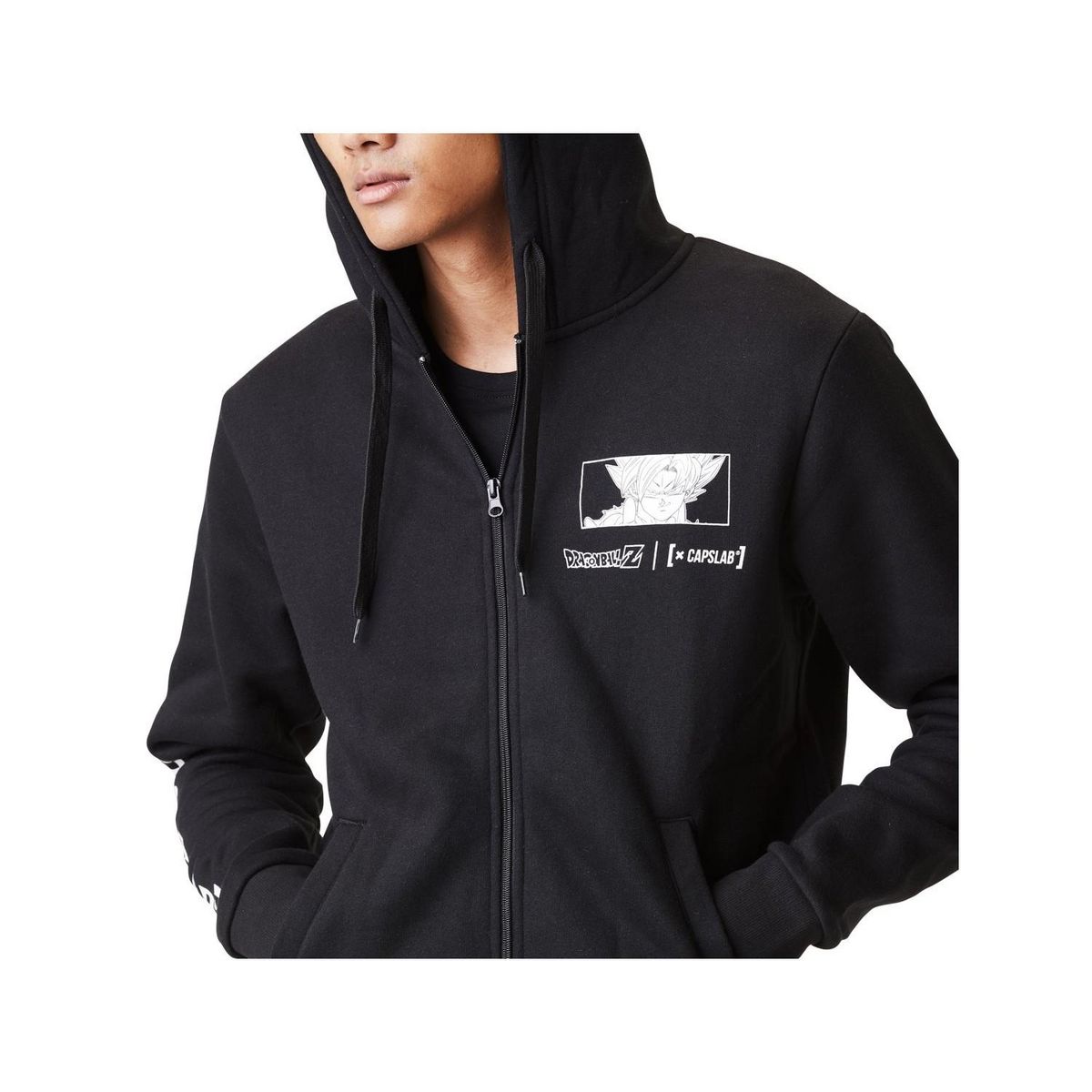 CAPSLAB Sweat à capuche avec zip homme Dragon Ball Z Goku