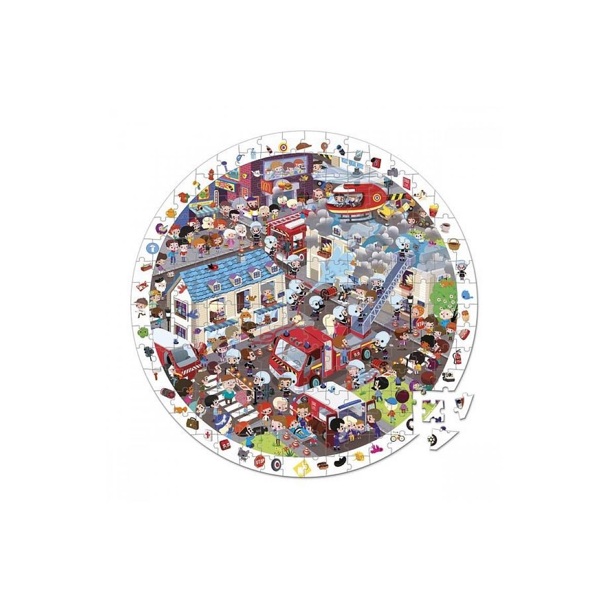 Juratoys-Janod Puzzle d observation rond les pompiers – juratoys-janod