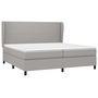 Voir la diapositive 3 : VIDAXL Sommier a lattes de lit avec matelas Gris clair 200x200cm Tissu