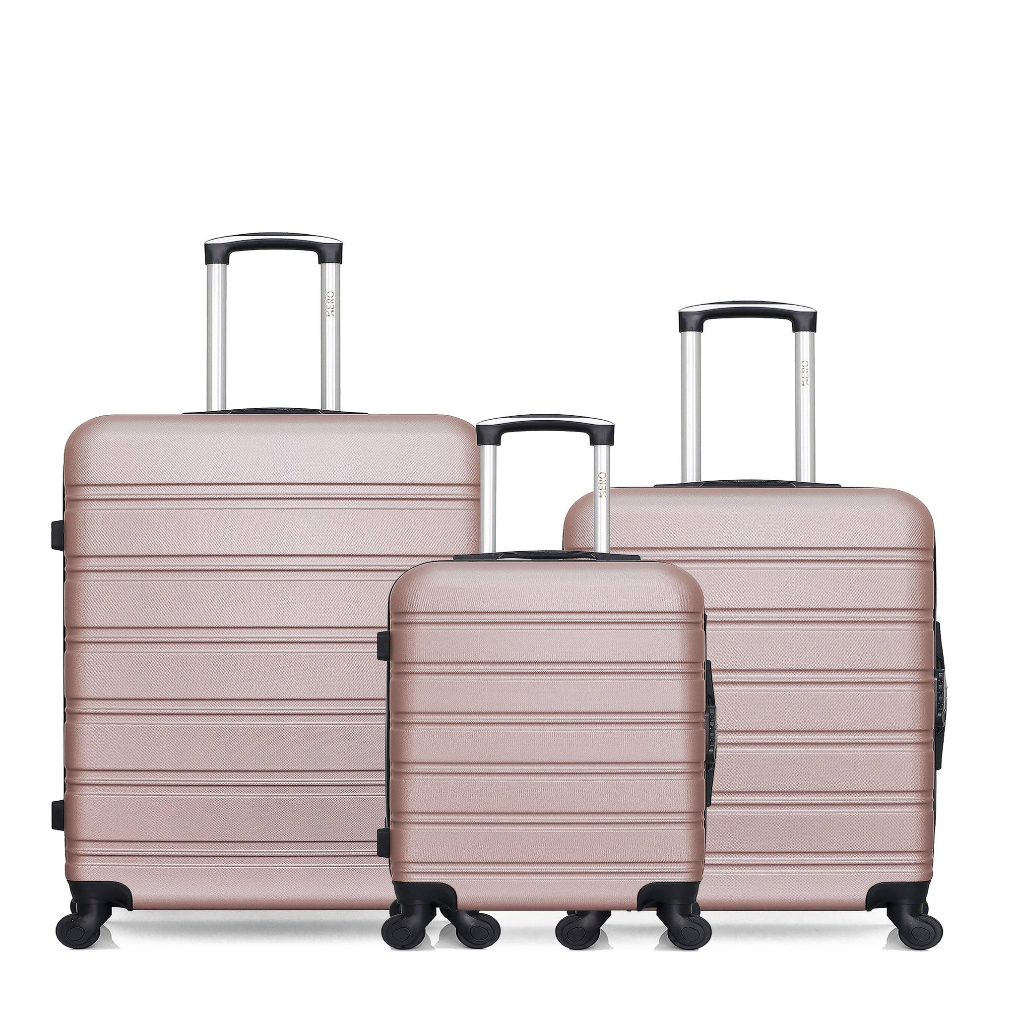 HERO Lot de 3 valises rigides grand format, taille moyenne et cabine renoso