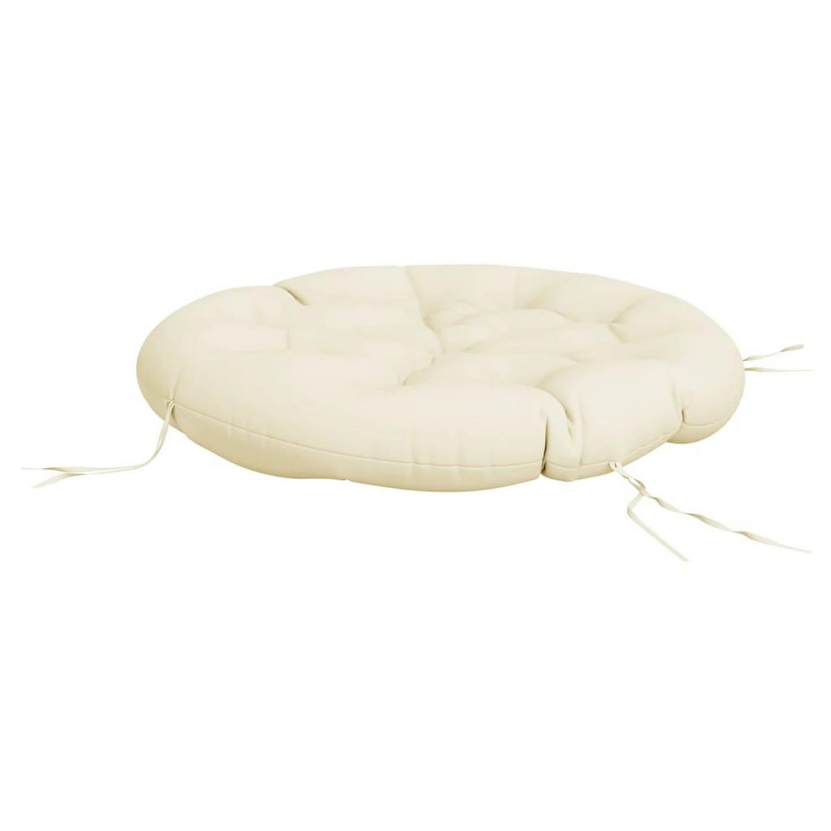 VIDAXL Coussin rond creme Ø 100 x11 cm tissu oxford