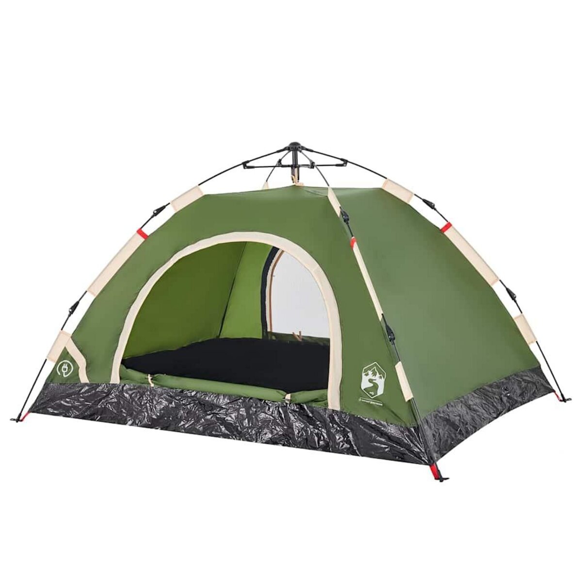 VIDAXL Tente de camping 2 personnes vert liberation rapide