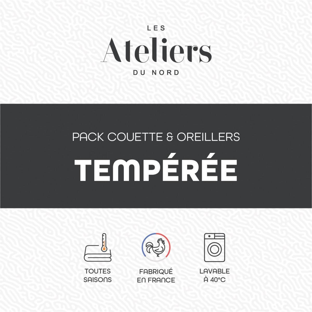 ATELIERS DU NORD Pack Couette + oreillers Tempérée