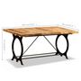 Voir la diapositive 6 : VIDAXL Table a manger Bois de manguier brut 180 cm