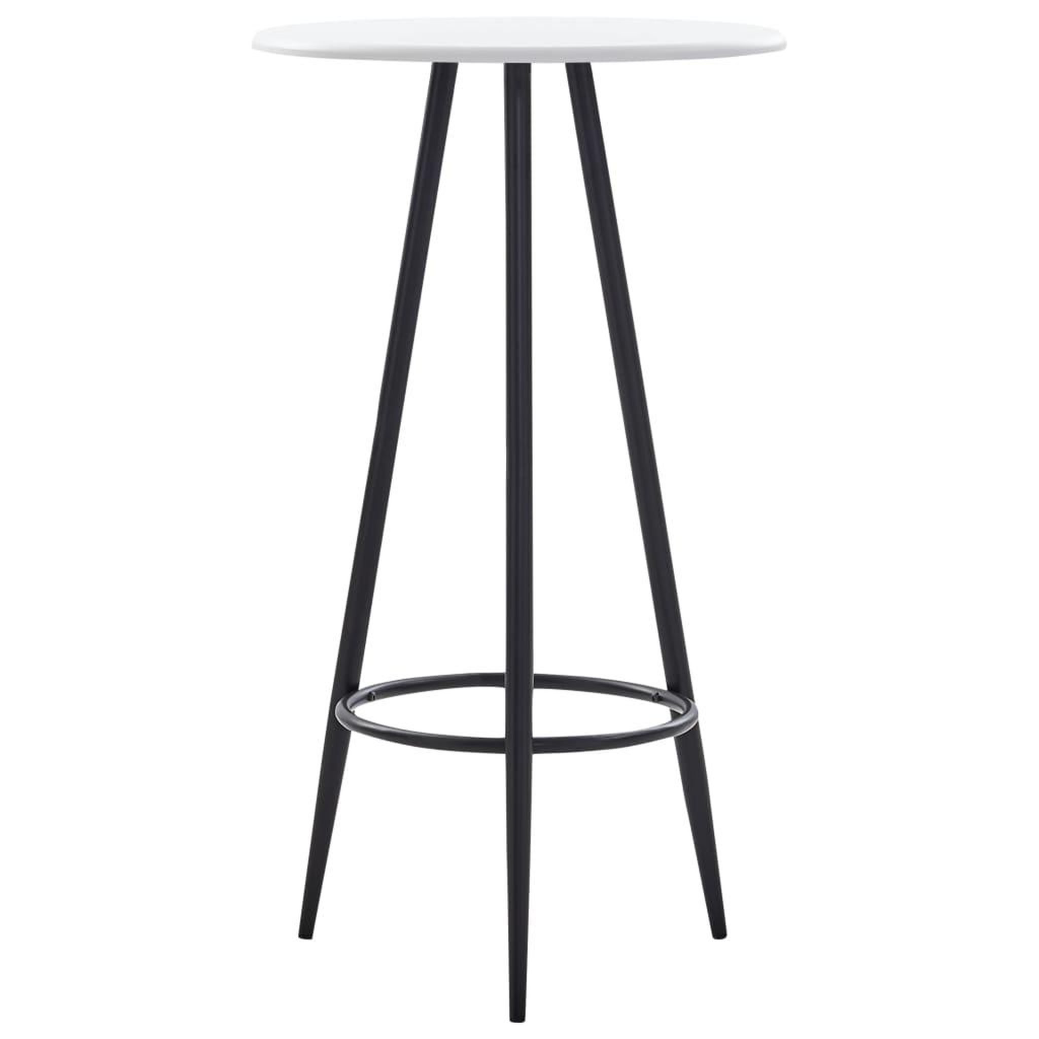 Voir la diapositive 1 : VIDAXL Table de bar Blanc 60 x 107,5 cm MDF
