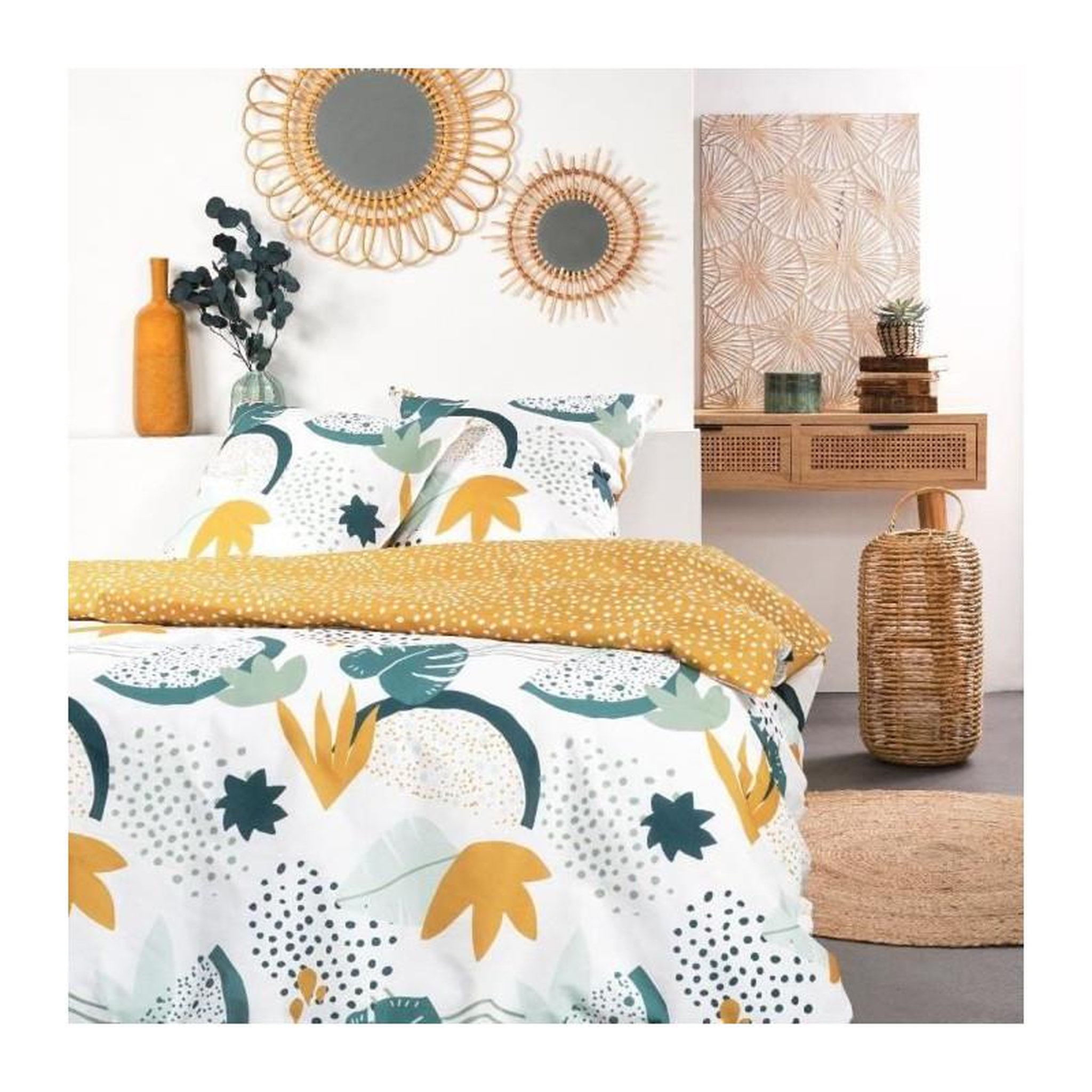 Today Parure de lit - TODAY - Sunshine - 119481 - 2 personnes - 240x220cm - Coton - Imprimé 11.52
