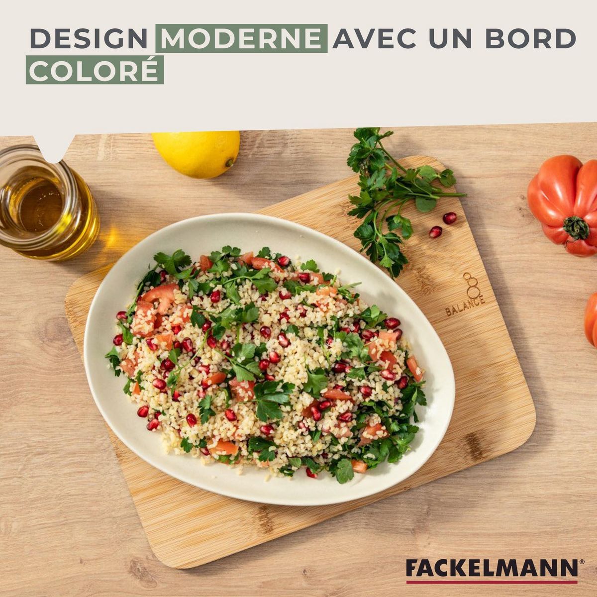 Fackelmann Planche à découper en bambou 30 x 23 cm Fackelmann Balance