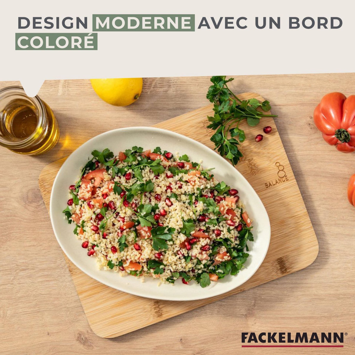 Fackelmann Planche à découper en bambou 30 x 23 cm Fackelmann Balance