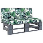 VIDAXL Canape central palette de jardin Gris Bois de pin impregne