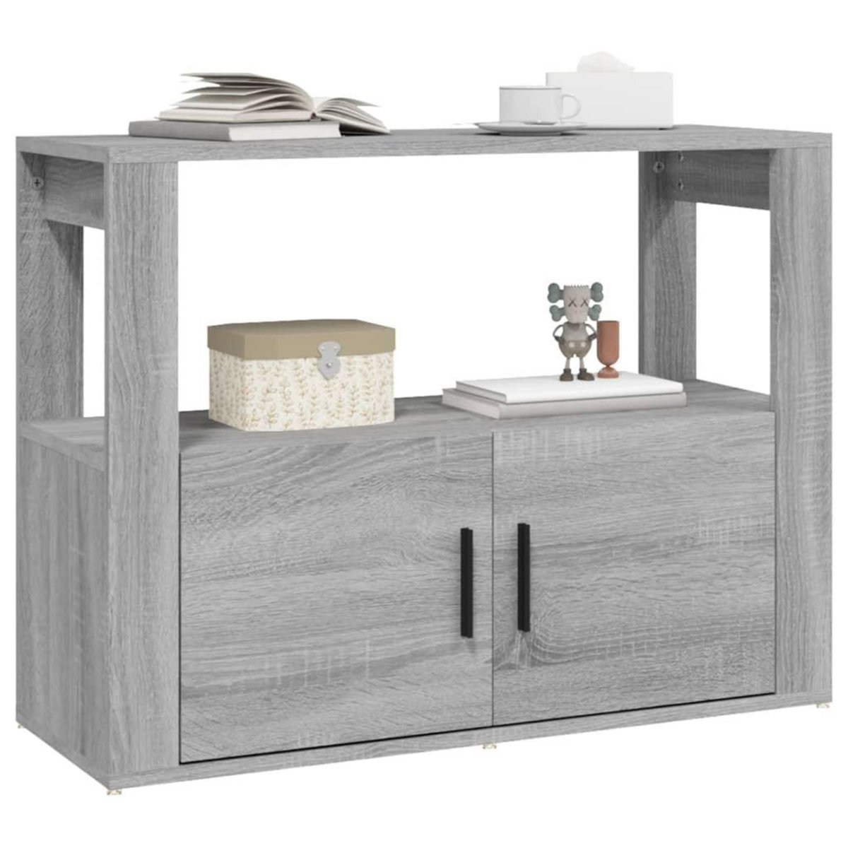 VIDAXL Buffet Sonoma gris 80x30x60 cm Bois d'ingenierie