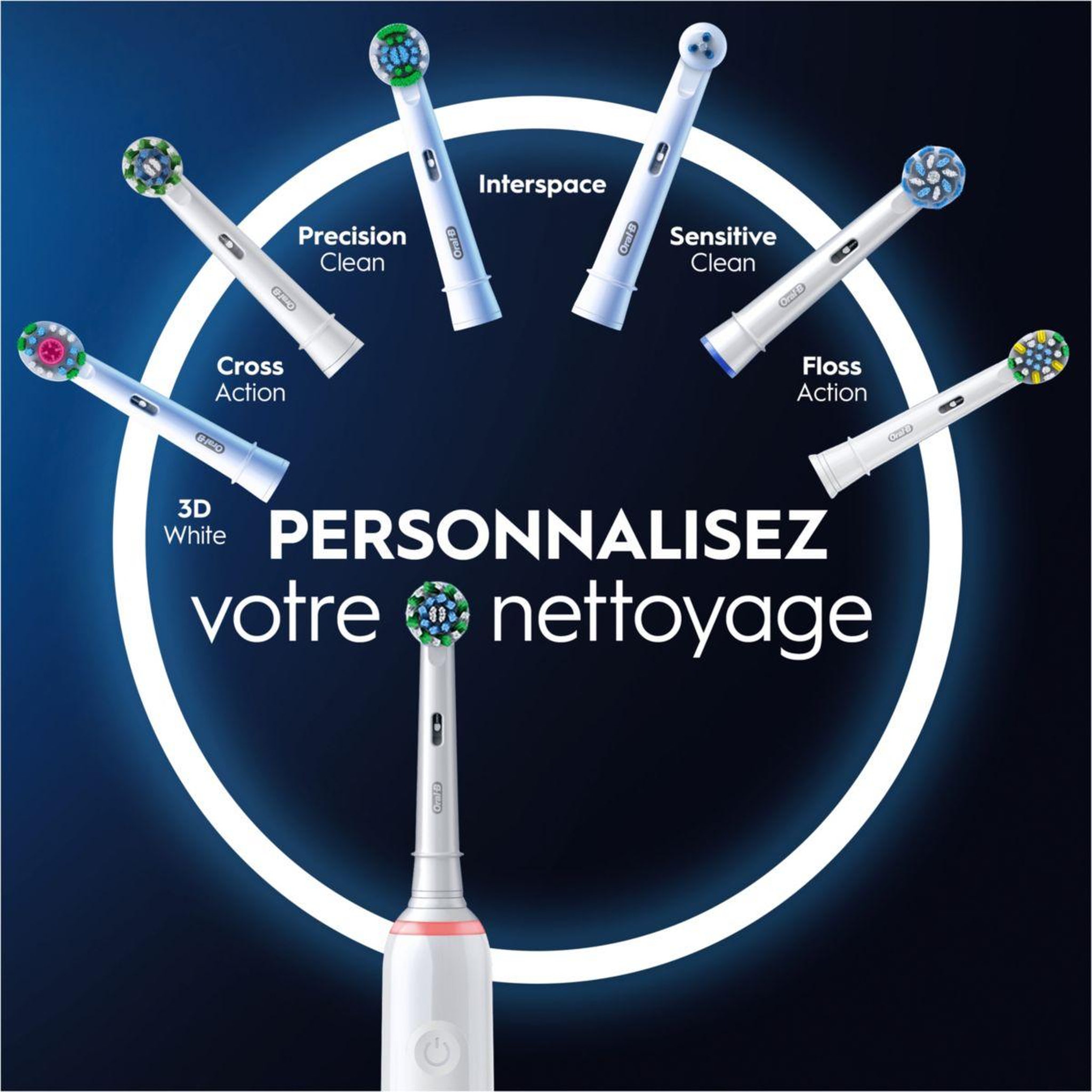 Voir la diapositive 5 : ORAL B Brosse à dents électrique Pro 3900 DUO - Noire Et Blanche