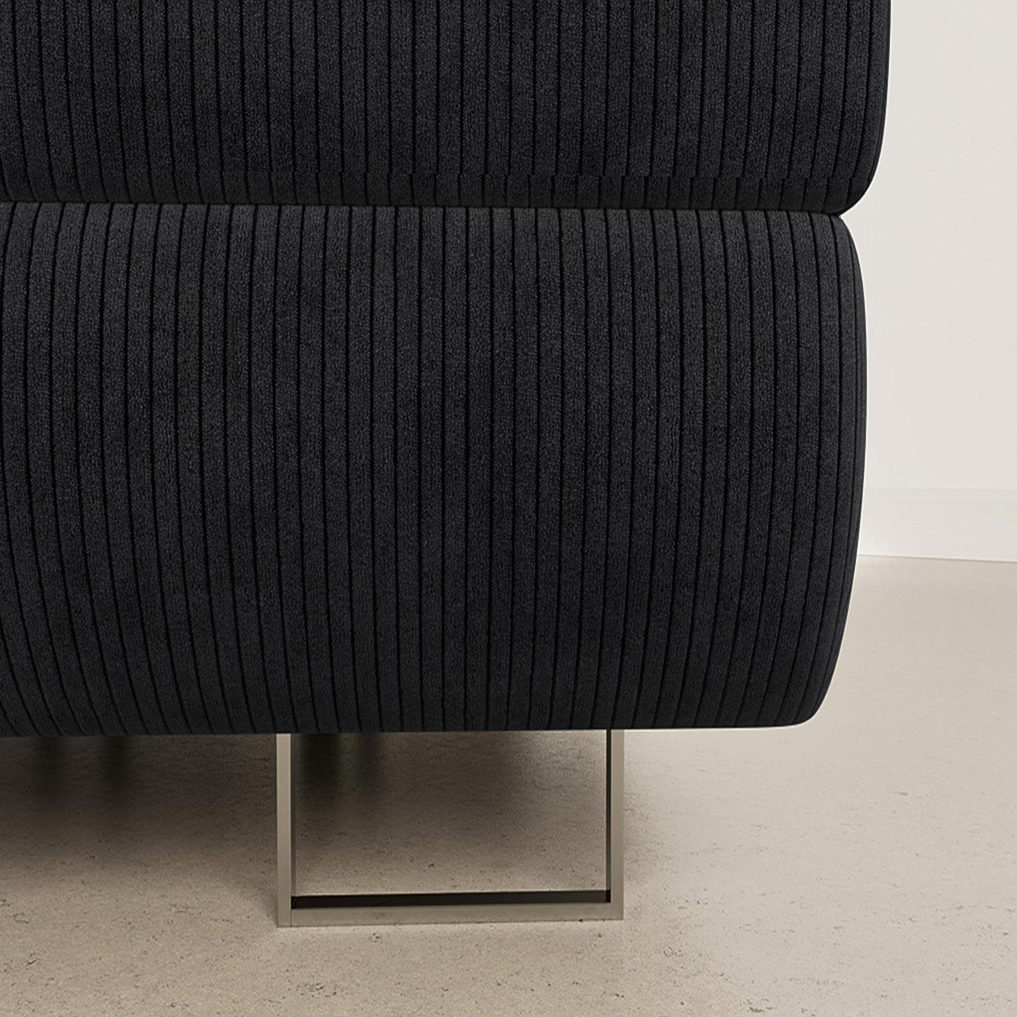 Voir la diapositive 4 : BEST MOBILIER Pablo - canapé d'angle droit - 6 places - convertible avec coffre et têtières réglables - en velours côtelé
