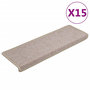 Voir la diapositive 2 : VIDAXL Tapis d'escalier 15 pcs 65x21x4 cm Taupe