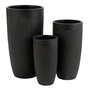 Paris Prix Lot de 3 Vases Ronds Design  Argile  72cm Noir