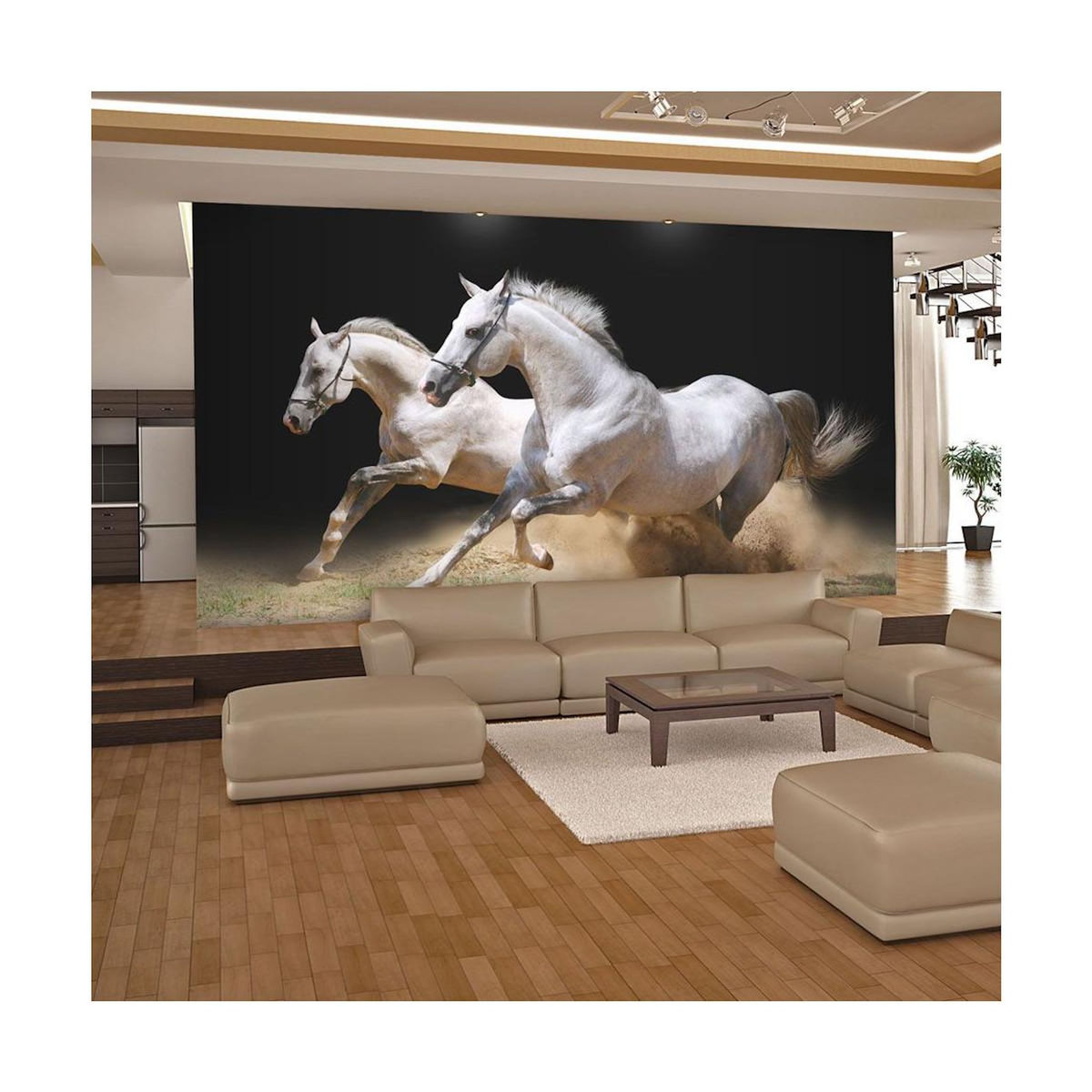 Paris Prix Papier Peint  Chevaux au Galop sur du Sable