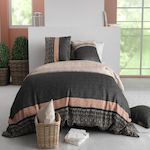 ATELIER DU COTON Parure Housse De Couette 100% Coton 57fils Obsi. Coloris disponibles : Multicolore