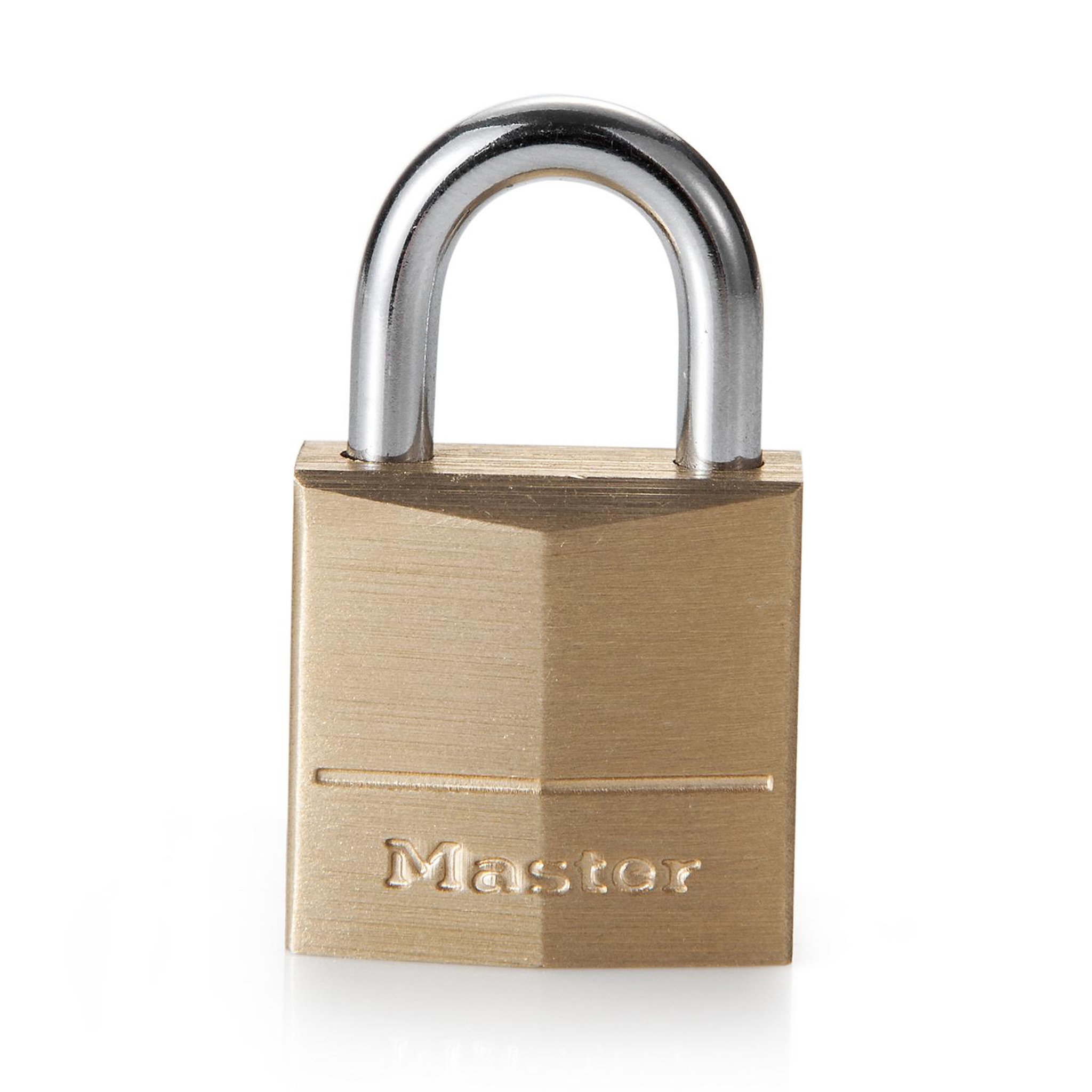 Master lock 120EURD Petit Cadenas à Clé en Laiton, Doré, 3,4 x 2 x 1 cm