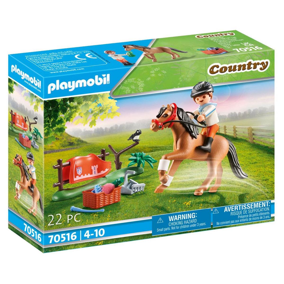 PLAYMOBIL 70516 - Country - Cavalier et poney Connemara