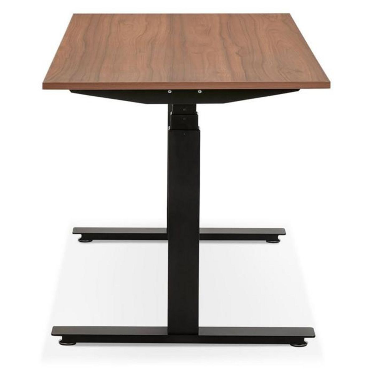Paris Prix Bureau Ergonomique Réglable  Électrique  160cm Noyer & Noir