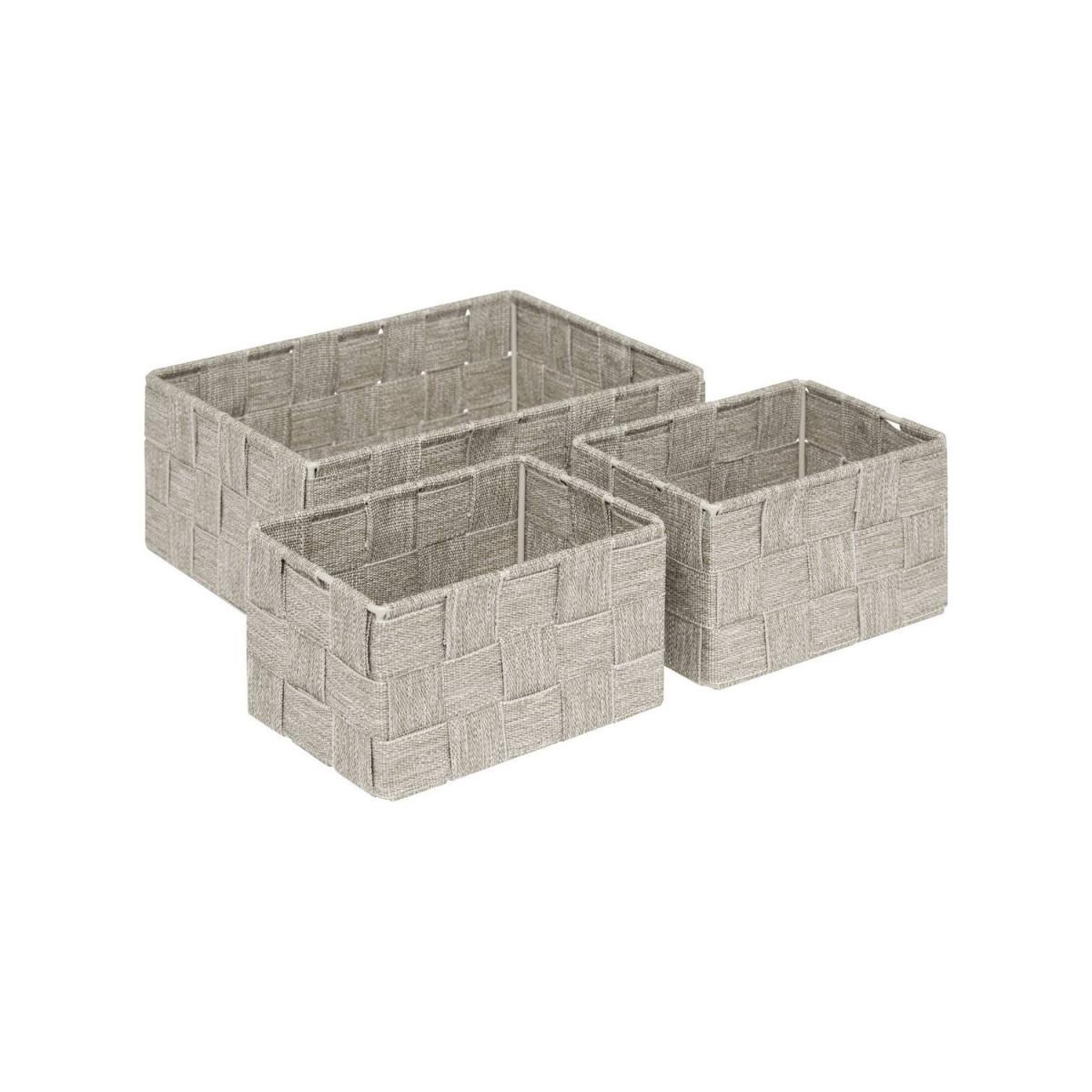 FIVE Lot de 3 paniers de rangement  lise  22cm beige
