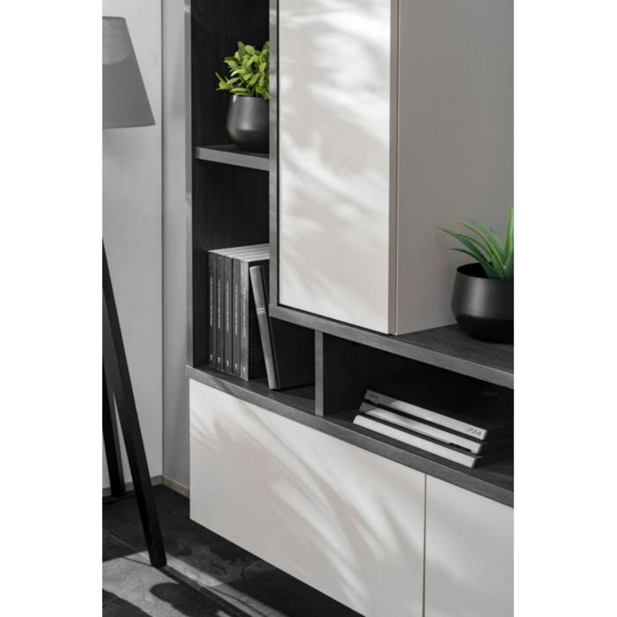 Paris Prix Ensemble Meuble TV Design  Tytan  210cm Beige & Gris