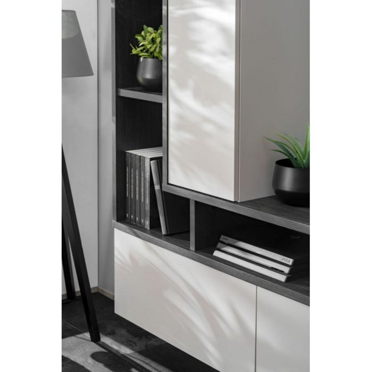 Paris Prix Ensemble Meuble TV Design  Tytan  210cm Beige & Gris