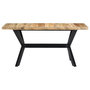 Voir la diapositive 2 : VIDAXL Table a manger 140x70x75 cm Bois de manguier massif brut