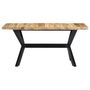 Voir la diapositive 2 : VIDAXL Table a manger 140x70x75 cm Bois de manguier massif brut
