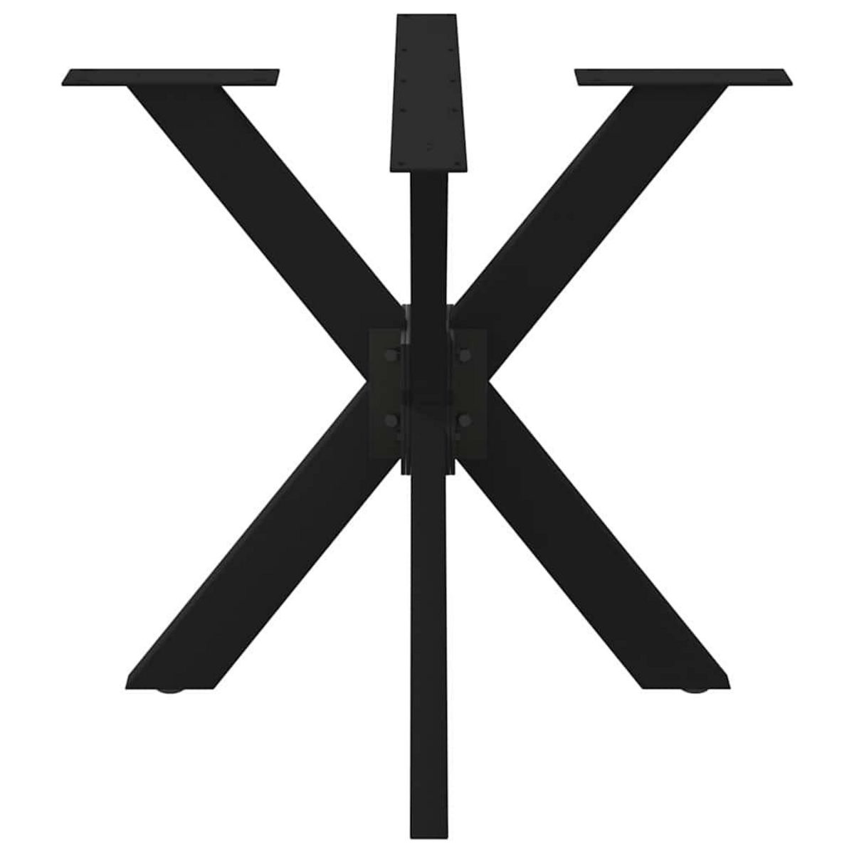 VIDAXL Pied de table a manger forme d'araignee noir 85x85x(72-73) cm