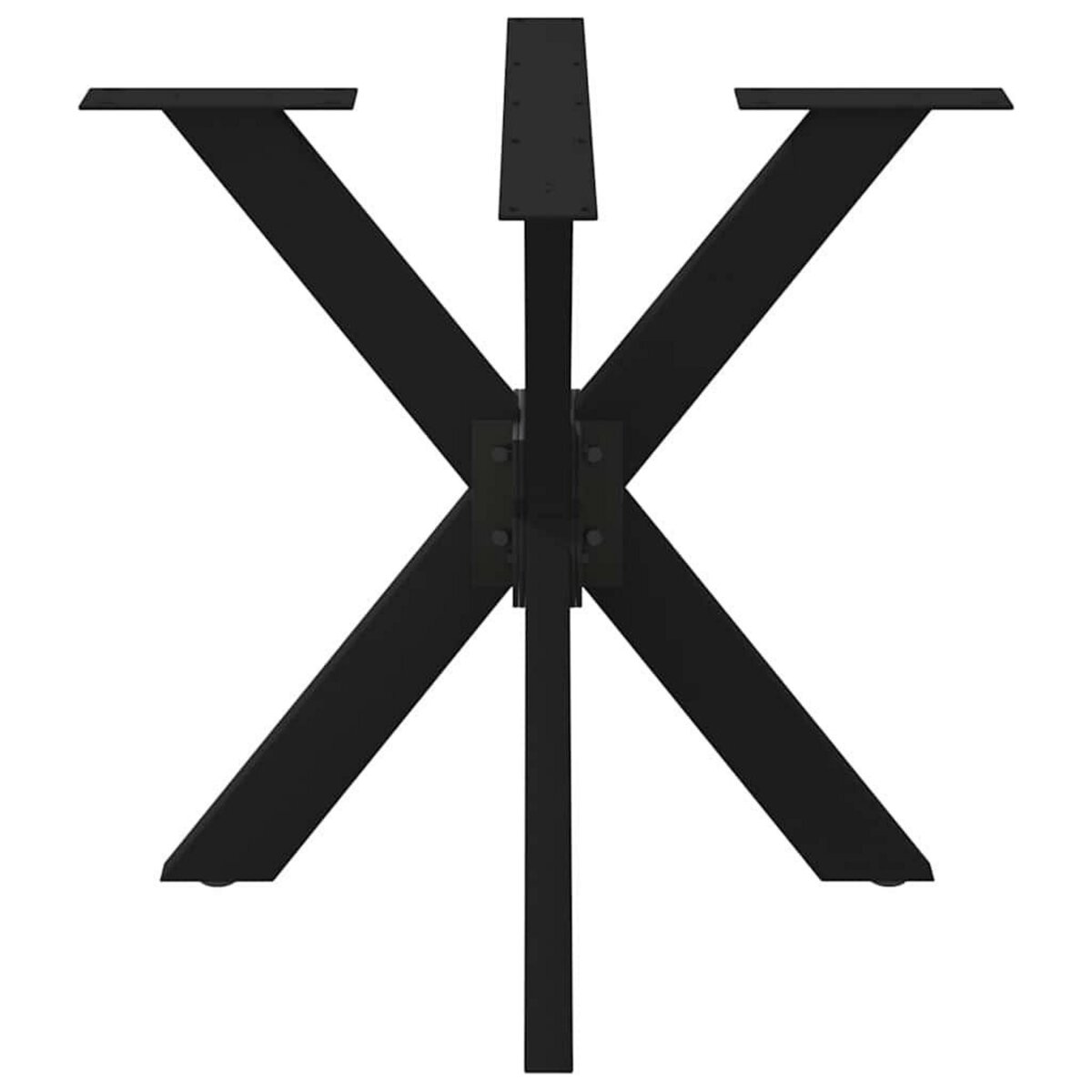 VIDAXL Pied de table a manger forme d'araignee noir 85x85x(72-73) cm