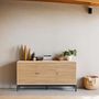 Voir la diapositive 2 : HOMIFAB Buffet 3 portes effet bois 160 cm - Talia