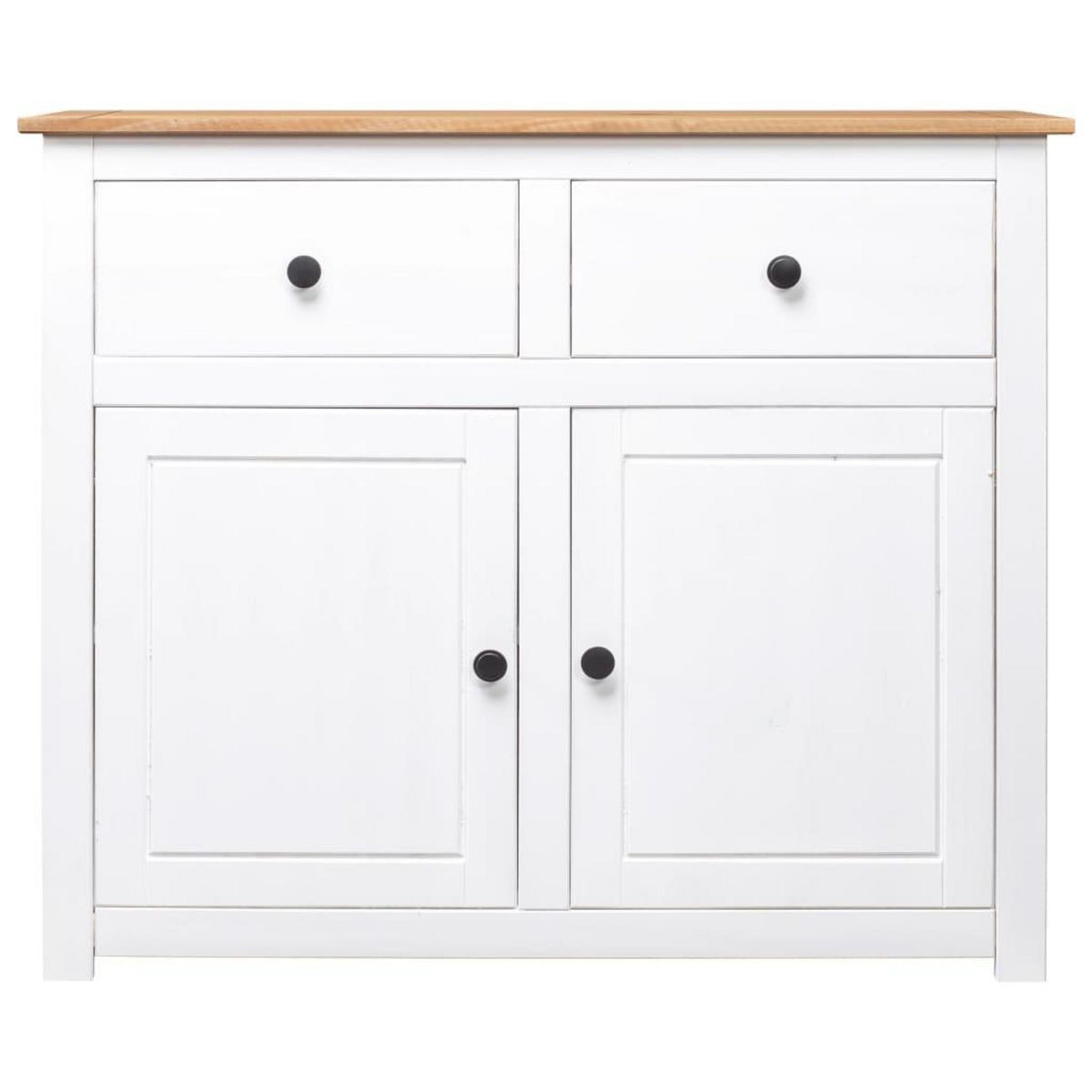 VIDAXL Buffet Blanc 93x40x80 cm Pin Gamme Panama