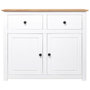 Voir la diapositive 2 : VIDAXL Buffet Blanc 93x40x80 cm Pin Gamme Panama