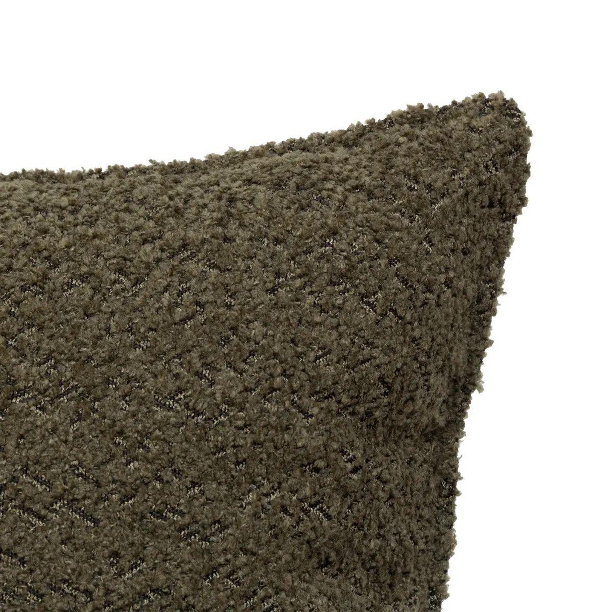 Voir la diapositive 3 : ATMOSPHERA Coussin déco bouclette  soana  45x45cm vert kaki