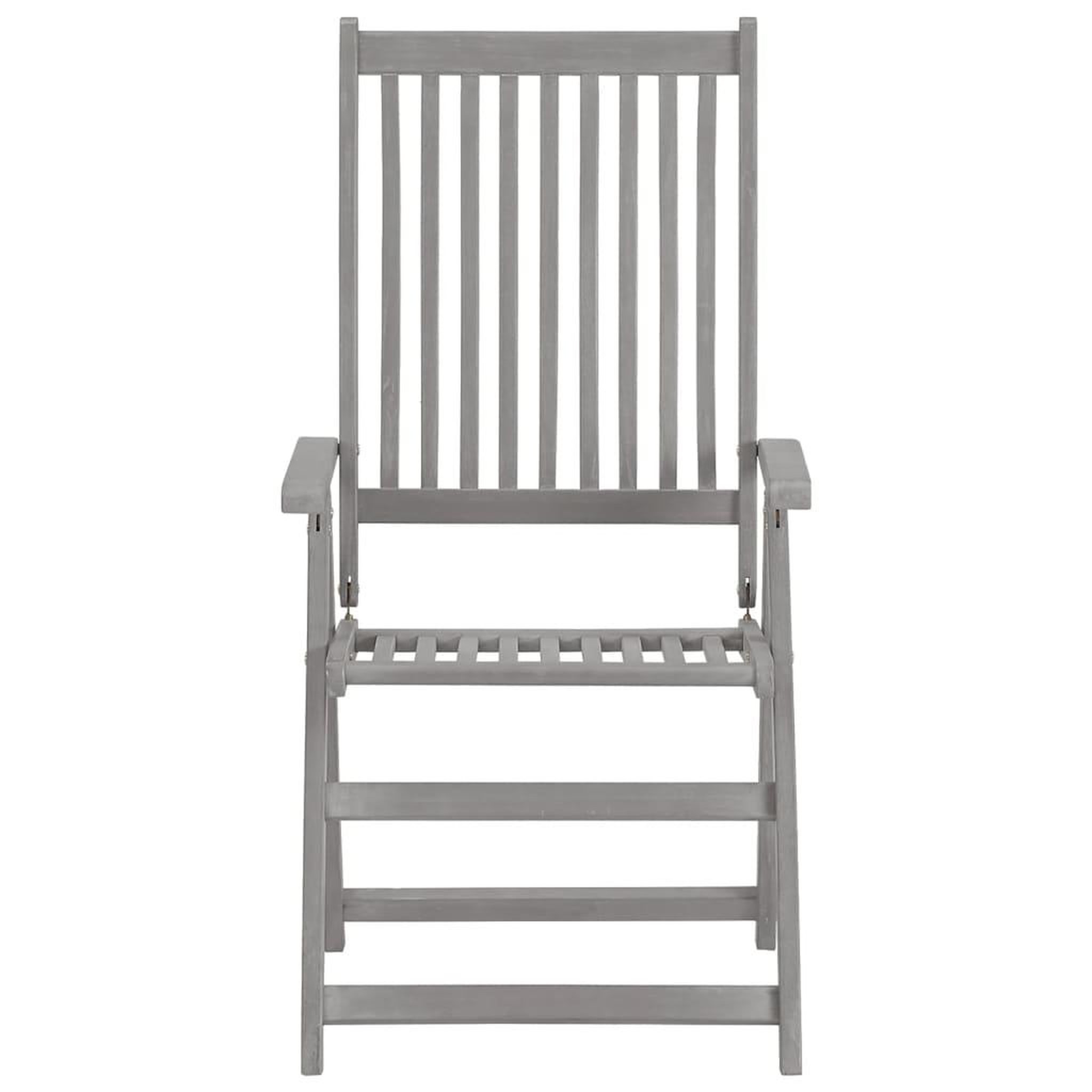 Voir la diapositive 4 : VIDAXL Chaises inclinables de jardin lot de 3 et coussins Bois acacia