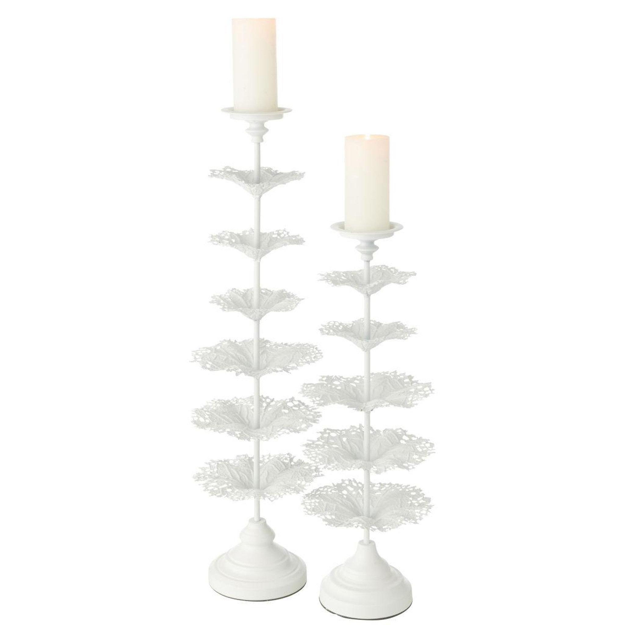 Voir la diapositive 4 : J-LINE Photophore Design en Métal  Arbre  62cm Blanc