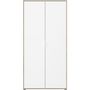 Voir la diapositive 3 : PARISOT Armoire de chambre - AALBORG - Blanc / Chene - 2 portes - 100 x 50,2 x 204,3 cm