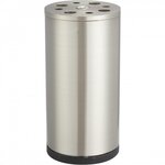 CENTRALE BRICO Pied de meuble cylindrique fixe acier brossé gris, 10 cm