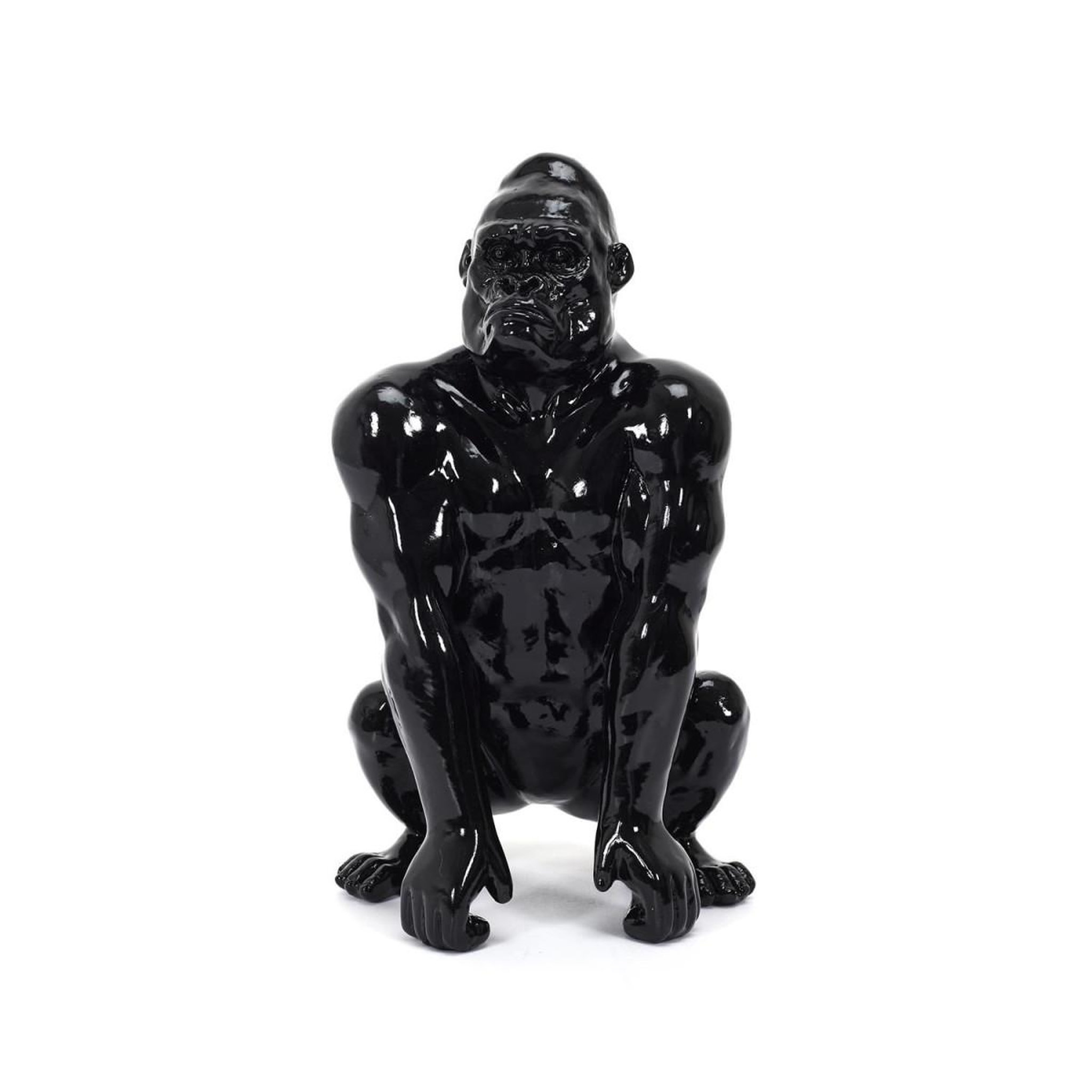 Voir la diapositive 2 : The Home Deco Factory Statuette déco gorille  sculpture  24cm noir