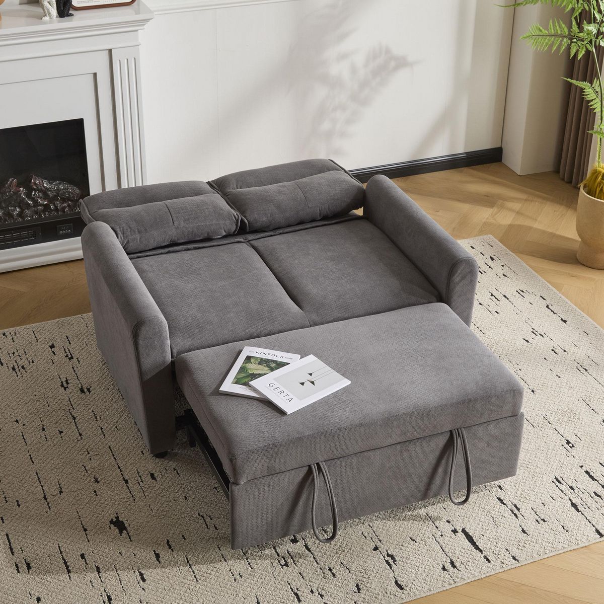 MERAX Canapé droit convertible