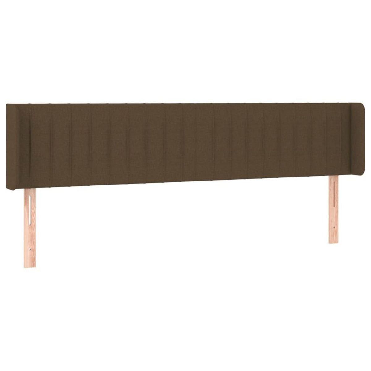 VIDAXL Tete de lit avec oreilles Marron Fonce 163x16x78/88 cm Tissu