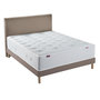 Voir la diapositive 2 : DODO Ensemble - Matelas ferme + sommier + Tête de lit Blanc/Beige LE VERITABLE