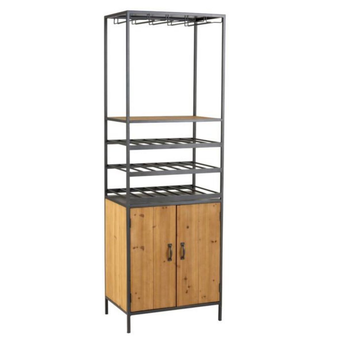 Paris Prix Vaisselier Range-Bouteilles  Vin  180cm Naturel