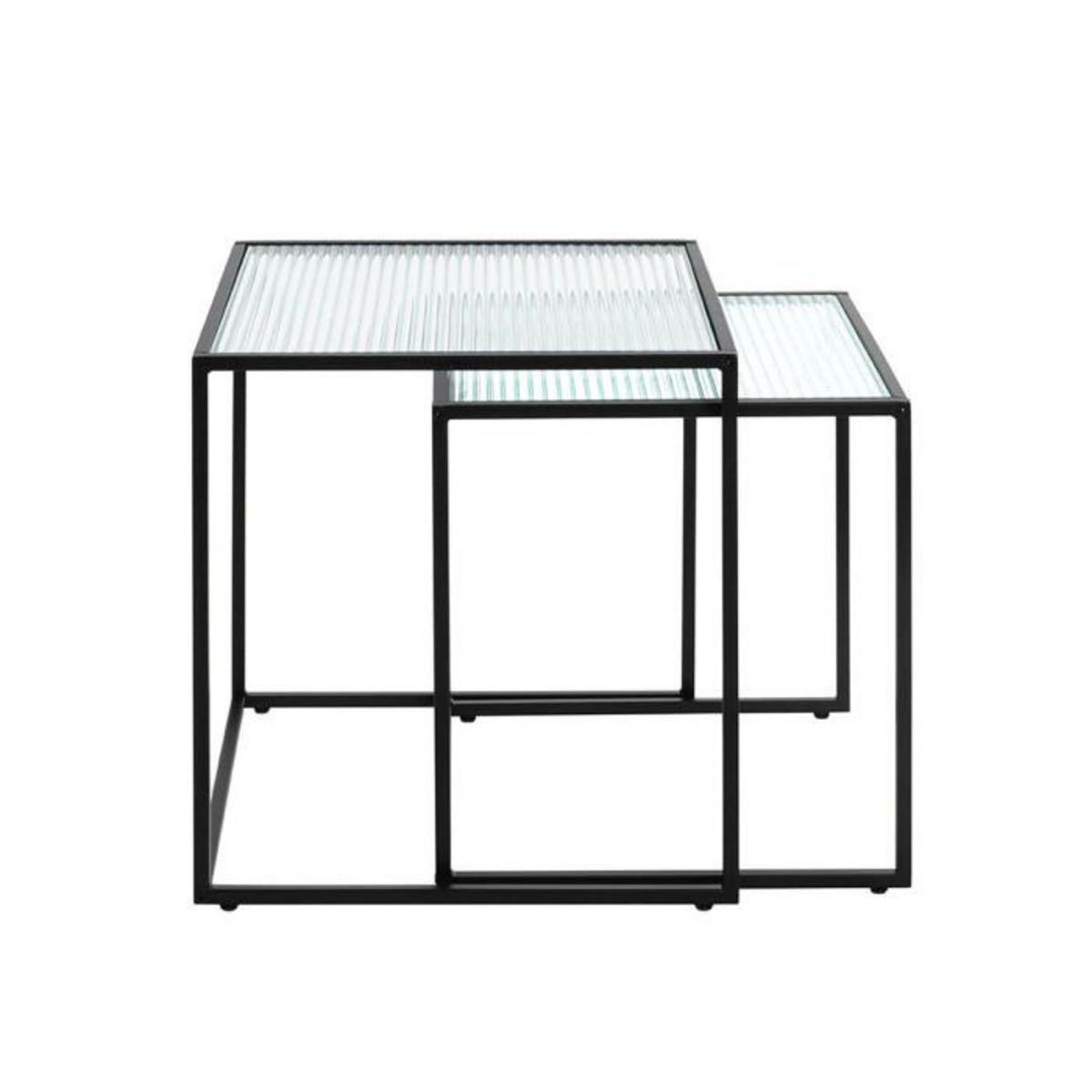 Paris Prix Lot de 2 Tables Gigognes  Park  49cm Noir