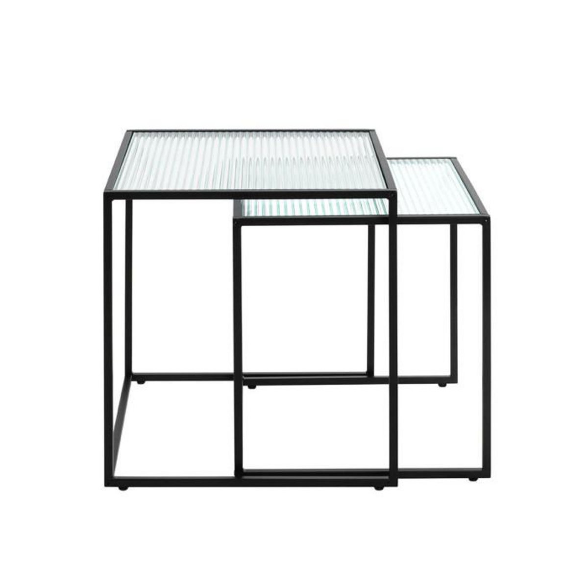 Paris Prix Lot de 2 Tables Gigognes  Park  49cm Noir