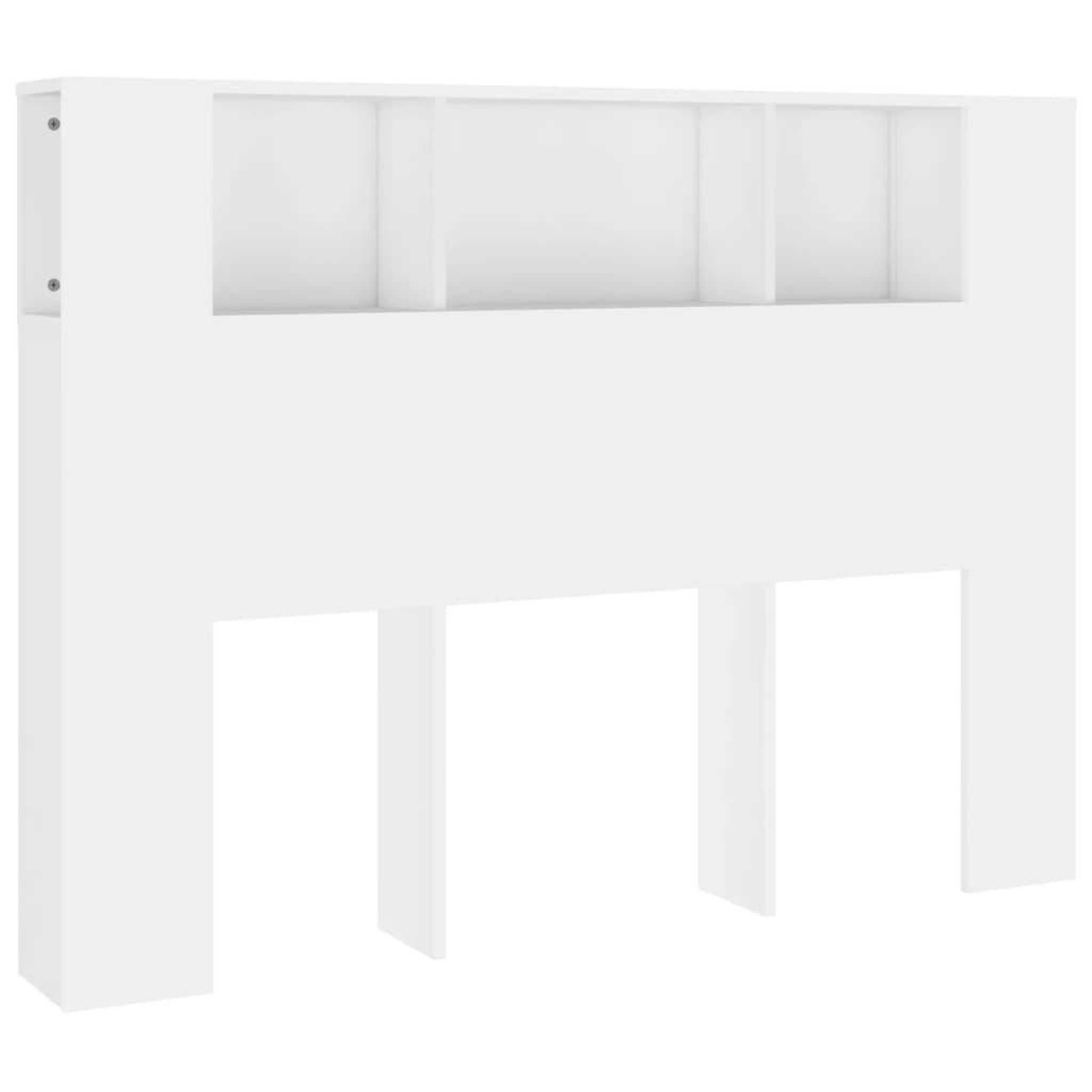 Voir la diapositive 2 : VIDAXL Armoire de tete de lit Blanc 140x18,5x104,5 cm