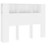 Voir la diapositive 2 : VIDAXL Armoire de tete de lit Blanc 140x18,5x104,5 cm