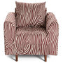 Voir la diapositive 1 : LISA DESIGN Rune - fauteuil zèbre en velours