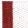 Voir la diapositive 3 : VIDAXL Grillage Acier avec revetement en PVC 25x1,2 m Rouge